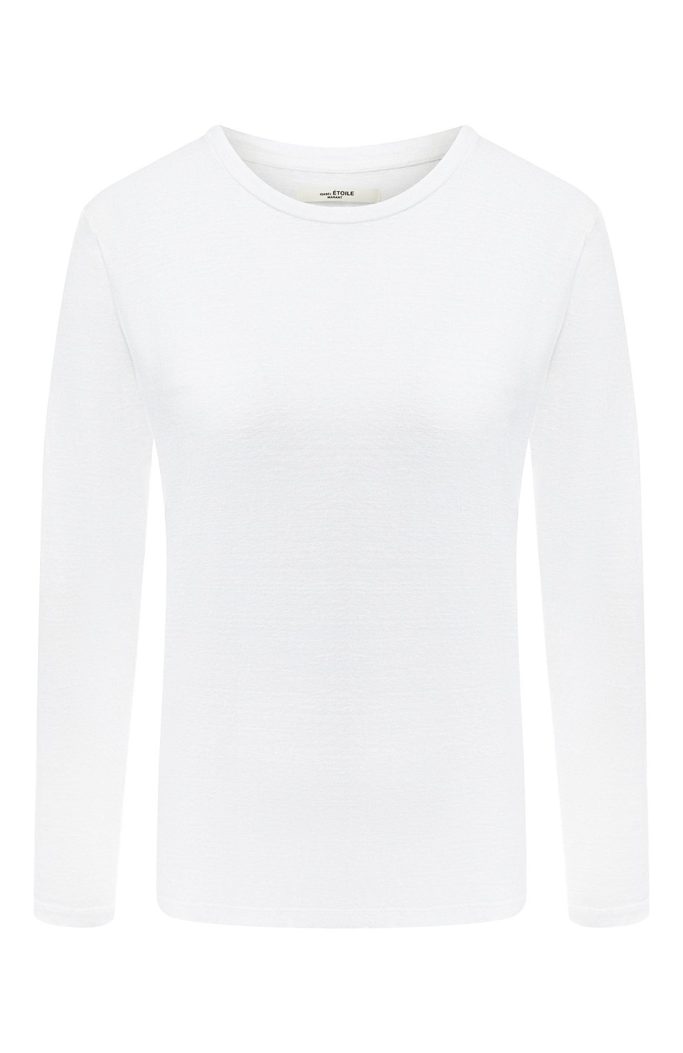 Льняной лонгслив ISABEL MARANT ETOILE белого цвета по цене 16650 руб., арт. TS0404-00M004E/KAAR0N, фото 1 Льняной лонгслив ISABEL MARANT ETOILE, арт. TS0404-00M004E/KAAR0N, фото 1