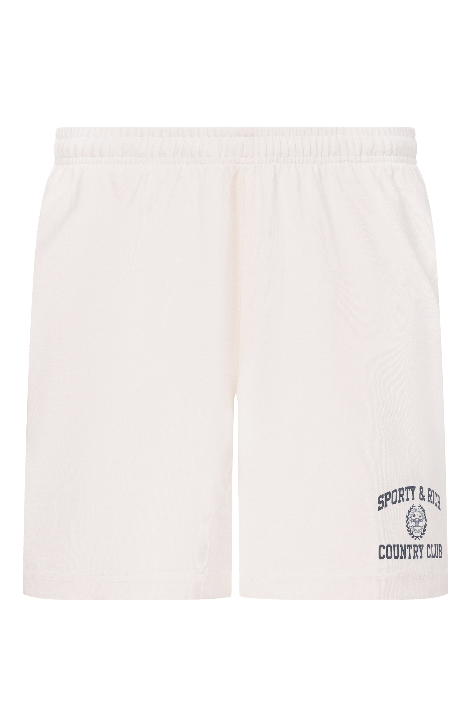 Хлопковые шорты SPORTY AND RICH кремового цвета по цене 17900 руб., арт. SH03976218WH37, фото 1 Хлопковые шорты SPORTY AND RICH, арт. SH03976218WH37, фото 1