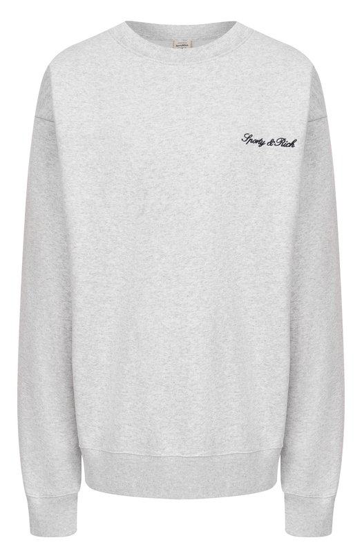 Хлопковый свитшот Sporty and Rich ST07168326GY03 Серый ST07168326GY03