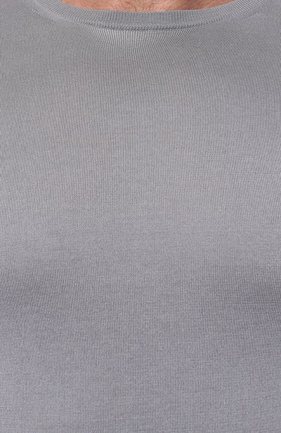 Джемпер из шелка и хлопка GIORGIO ARMANI серого цвета по цене 79950 руб., арт. 3HSM38/SM63Z, фото 5 Джемпер из шелка и хлопка GIORGIO ARMANI, арт. 3HSM38/SM63Z, фото 5