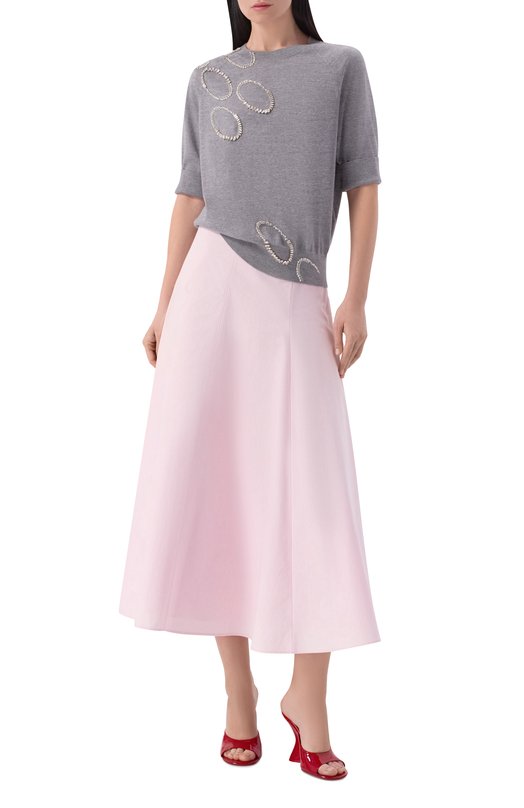 Шерстяной пуловер Dries Van Noten 011202/3700 Серый  011202/3700 Фото 2