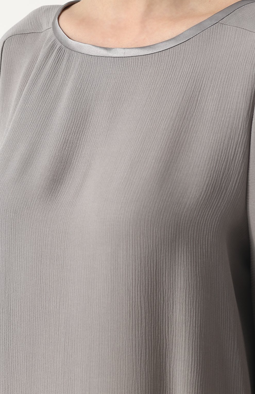 Однотонный топ свободного кроя с круглым вырезом GIORGIO ARMANI, арт. WAC58T/WA524, фото 5