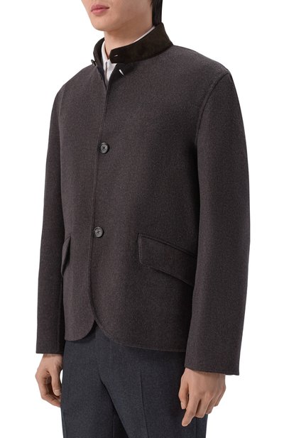Кашемировая куртка LORO PIANA темно-серого цвета по цене 739500 руб., арт. FAP7434, фото 3 Кашемировая куртка LORO PIANA, арт. FAP7434, фото 3