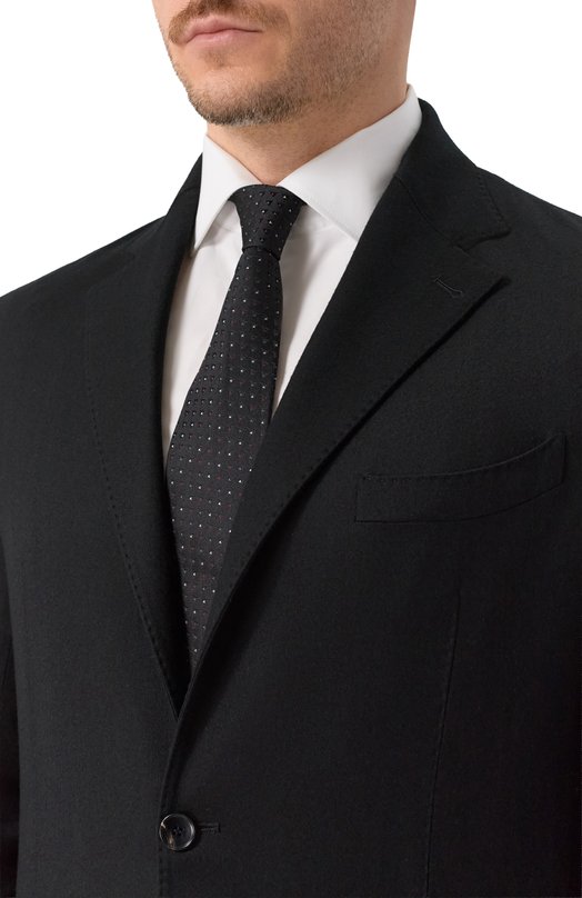 Шелковый галстук Brunello Cucinelli MR8840018 Чёрный  MR8840018 Фото 2