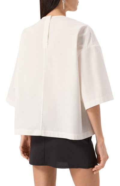 Хлопковый топ RICK OWENS белого цвета по цене 69300 руб., арт. RP01E7230/P, фото 4 Хлопковый топ RICK OWENS, арт. RP01E7230/P, фото 4