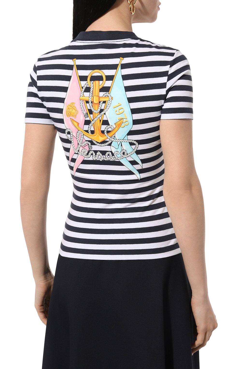 Хлопковая футболка VERSACE, арт. 1014414/1A10133, фото 4