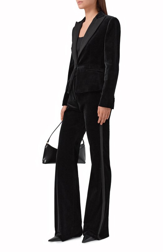 Бархатные брюки Max Mara Studio VETRIN0 Чёрный  VETRIN0 Фото 2