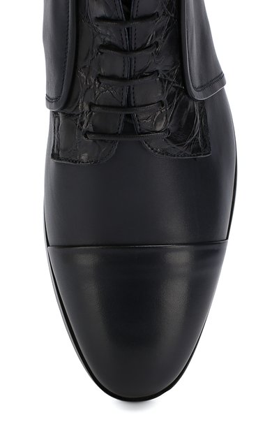 Кожаные ботинки с отделкой из кожи каймана ZILLI, арт. B021/003/CCR0, фото 5