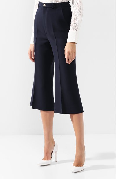 Укороченные брюки из смеси шерсти и шелка GUCCI, арт. 519349/ZHM88, фото 3
