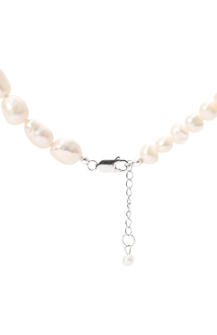 Женское колье dafna COPINE JEWELRY белого цвета, арт. DAFNA | Фото 4 (Нос: Не проставлено; Региональные ограничения белый список (Axapta Mercury): Не проставлено; Материал: Жемчуг, Камень)