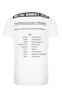 Хлопковая футболка MIU MIU, арт. MJN098-1QD2-F0009, фото 2