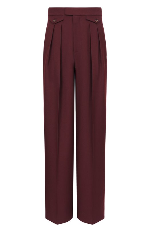 Шерстяные брюки Chloé CH26SPA06164 Бордовый CH26SPA06164
