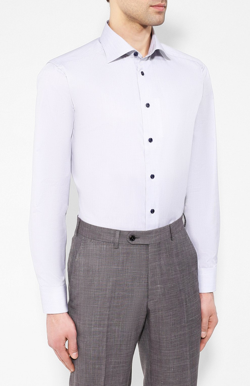 Хлопковая рубашка с ворот ником кент ETON, арт. 3428 79544, фото 3