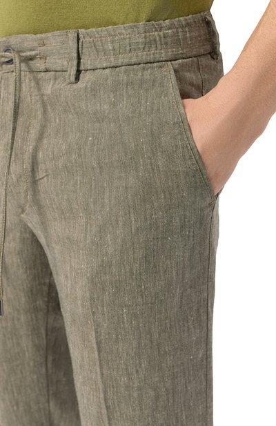 Брюки изо льна и вискозы BOSS, арт. 50540480, фото 5