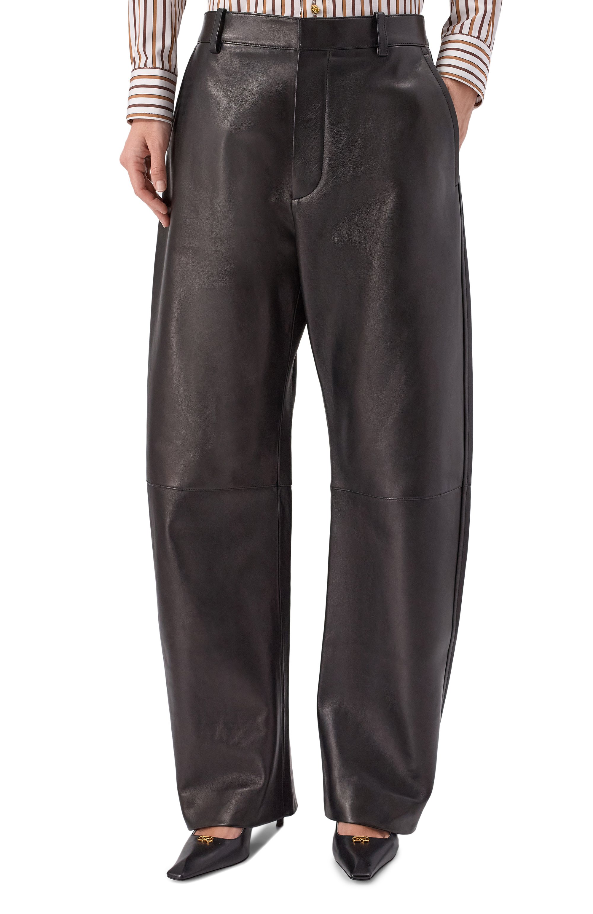 Кожаные брюки BOTTEGA VENETA, арт. 797751 V3WT0, фото 3