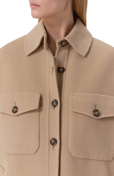 Шерстяная куртка-рубашка WEEKEND MAX MARA бежевого цвета по цене 64550 руб., арт. WKDLASER, фото 5 Шерстяная куртка-рубашка WEEKEND MAX MARA, арт. WKDLASER, фото 5