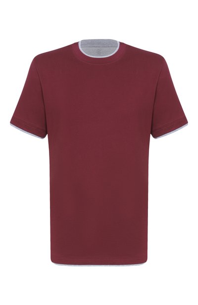 Мужская хлопковая футболка BRUNELLO CUCINELLI, арт. M0B137427