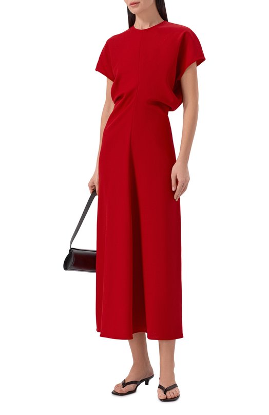 Шерстяное платье TOTEME 261-WRD1103-FB0568 Красный  261-WRD1103-FB0568 Фото 2