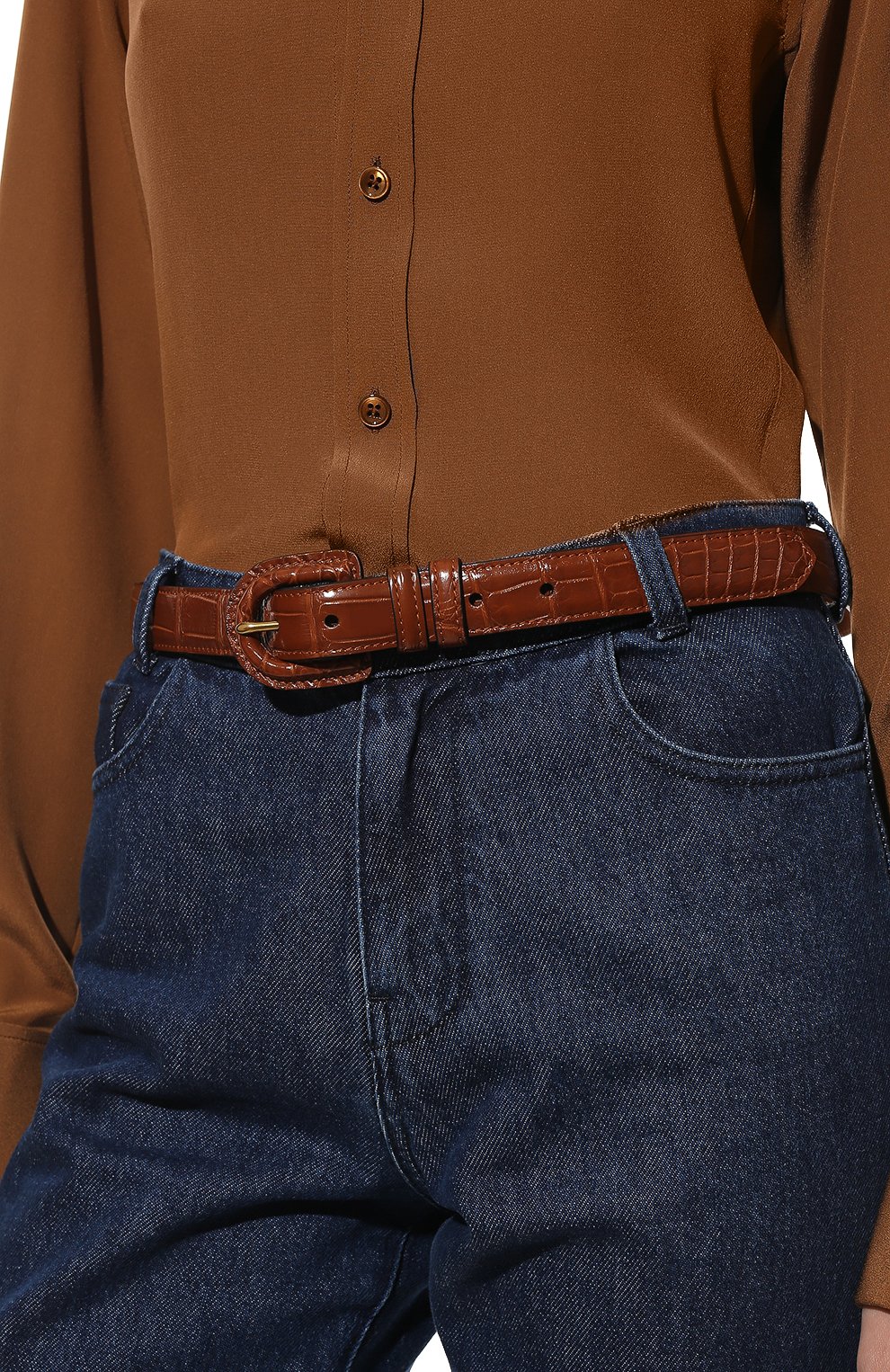 Ремень из кожи аллигатора RALPH LAUREN, арт. 408867192/AMIS, фото 2