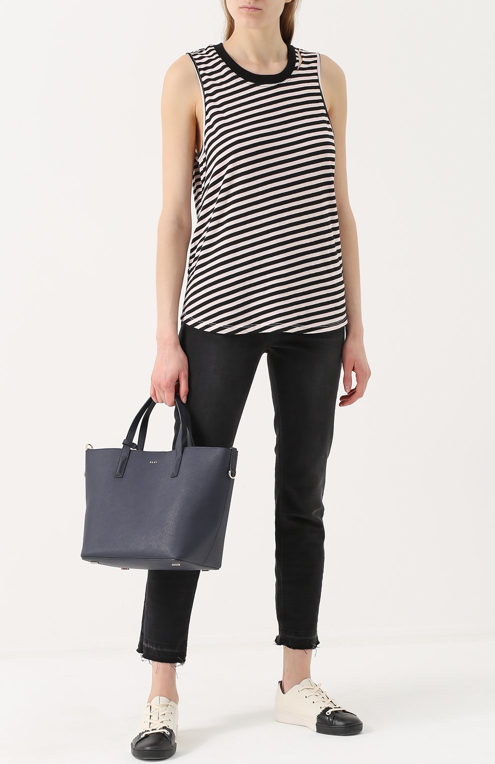 Топ свободного кроя в полоску MONROW, арт. HT0350-1, фото 2