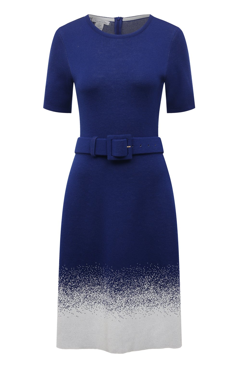 Приталенное платье-миди с поясом и круглым вырезом OSCAR DE LA RENTA, арт. 18RN112DGK, фото 1
