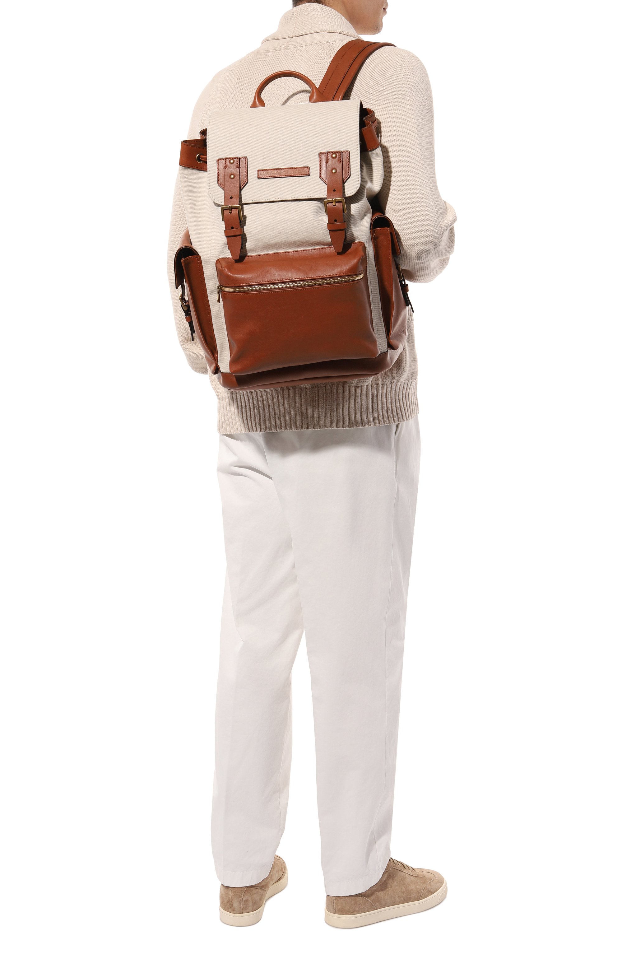 Рюкзак city BRUNELLO CUCINELLI кремового цвета по цене 431000 руб., арт. MBYEU356, фото 7 Рюкзак city BRUNELLO CUCINELLI, арт. MBYEU356, фото 7