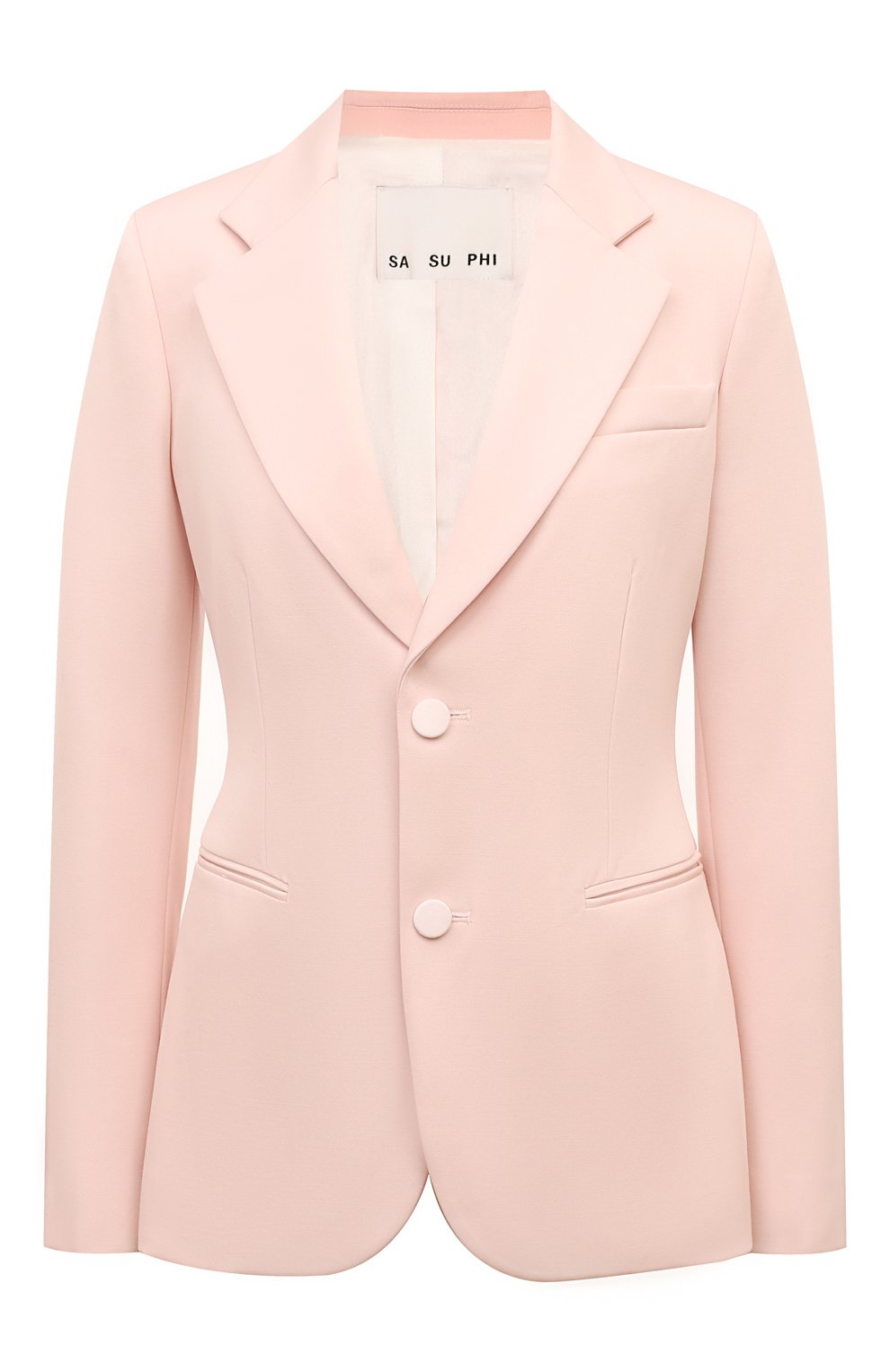 Шерстяной жакет SASUPHI светло-розового цвета по цене 186000 руб., арт. W24716, фото 1 Шерстяной жакет SASUPHI, арт. W24716, фото 1