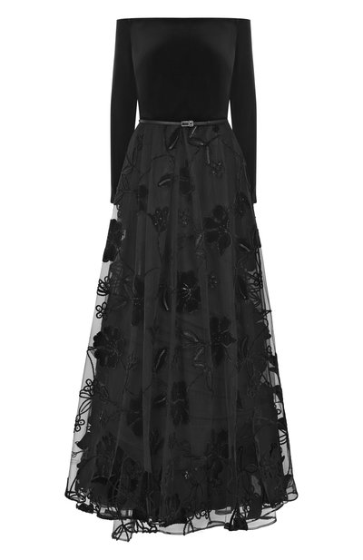 Женское комбинированное платье ELIE SAAB, арт. D0799NP25/TUV01