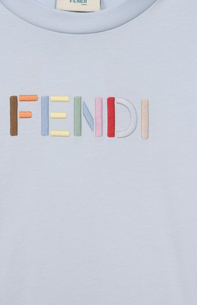 Хлопковая футболка FENDI, арт. JUI207/AY8D/8A-12+, фото 3