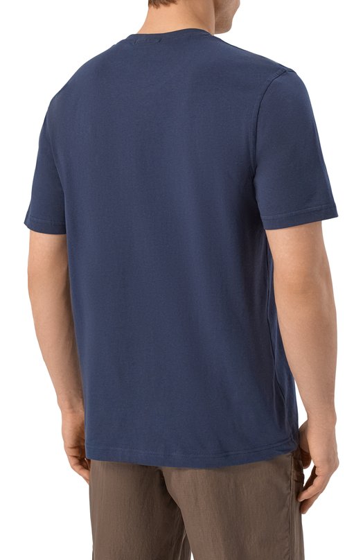 Хлопковая футболка Aeronautica Militare TS2534UJ00641 Синий  TS2534UJ00641 Фото 4