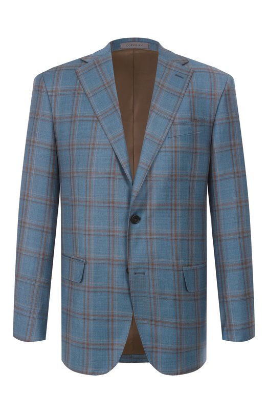 Шерстяной пиджак Corneliani 256008-2516277 Голубой 256008-2516277