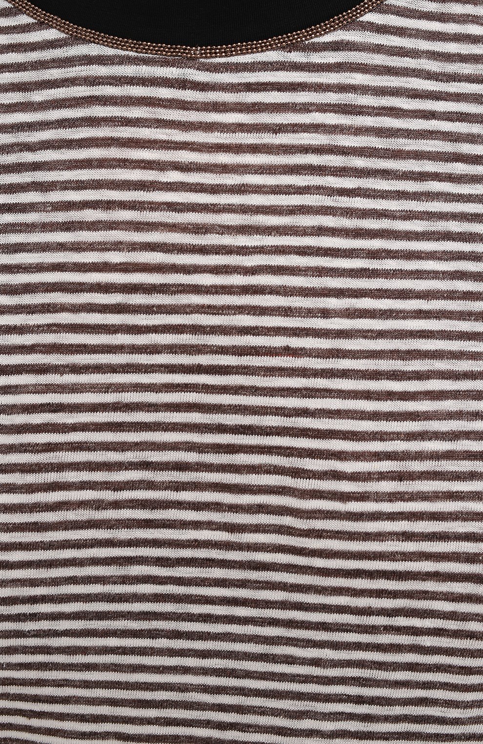 Льняная футболка BRUNELLO CUCINELLI коричневого цвета по цене 92800 руб., арт. MH964HL500, фото 5 Льняная футболка BRUNELLO CUCINELLI, арт. MH964HL500, фото 5