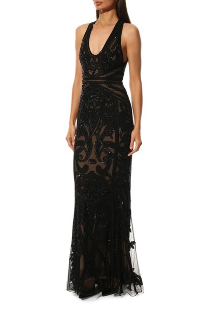 Шелковое платье ZUHAIR MURAD черного цвета по цене 995000 руб., арт. DRS18010/EMTU005, фото 3 Шелковое платье ZUHAIR MURAD, арт. DRS18010/EMTU005, фото 3