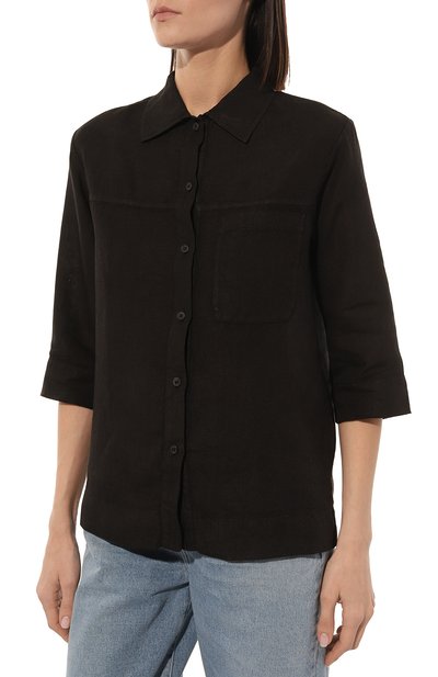 Льняная рубашка GRAN SASSO черного цвета по цене 26950 руб., арт. 61234/50002, фото 3 Льняная рубашка GRAN SASSO, арт. 61234/50002, фото 3