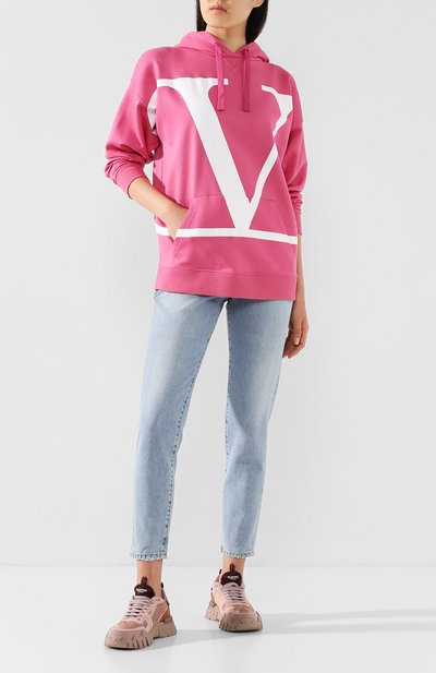 Хлопковое худи VALENTINO, арт. TB0MF05W5HM, фото 2