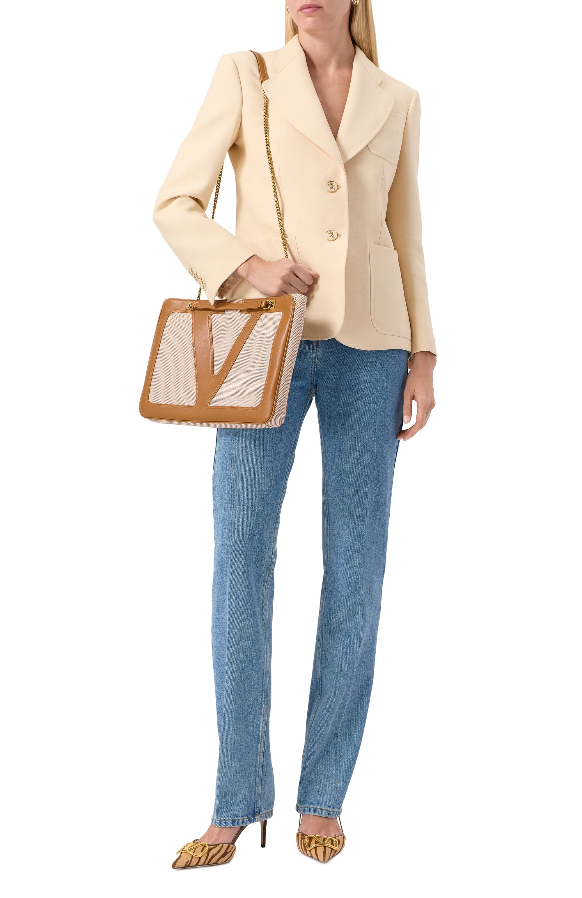 Сумка viva superstar medium VALENTINO бежевого цвета по цене 329000 руб., арт. 6W0B0R13/GLR, фото 7 Сумка viva superstar medium VALENTINO, арт. 6W0B0R13/GLR, фото 7