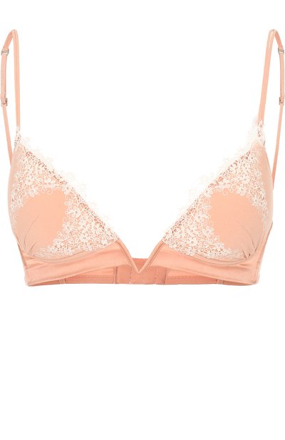 Шелковый бюстгальтер с контрастной кружевной отделкой LA PERLA, арт. 000864B, фото 1