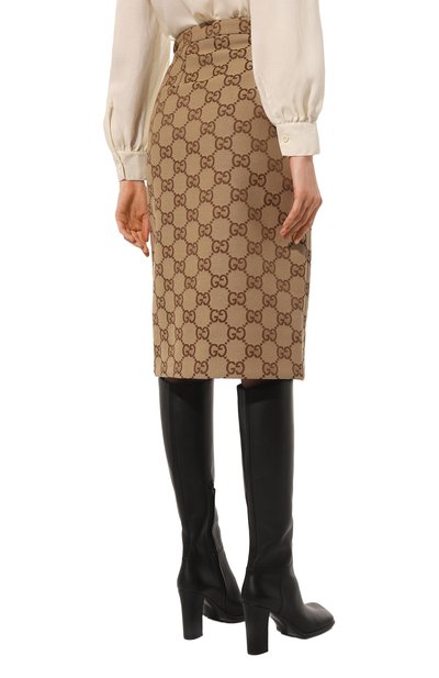 Хлопковая юбка GUCCI, арт. 677048 ZAH8G, фото 4