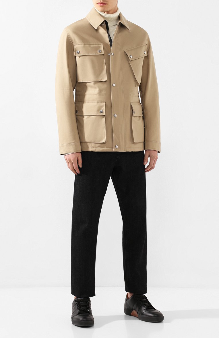Мужская хлопковая куртка BERLUTI бежевого цвета, арт. R160FL34-001 | Фото 2 (Материал подклада: Купро; Материал внешний: Хлопок; Рукава: Длинные; Длина (верхняя одежда): Короткие; Мужское Кросс-КТ: Верхняя одежда; Кросс-КТ: Ветровки, Куртка, Легкие; Статус проверки: Проверена категория; Драгоценные камни: Проставлено; Материал сплава: Проставлено; Стили: Кэжуэл)