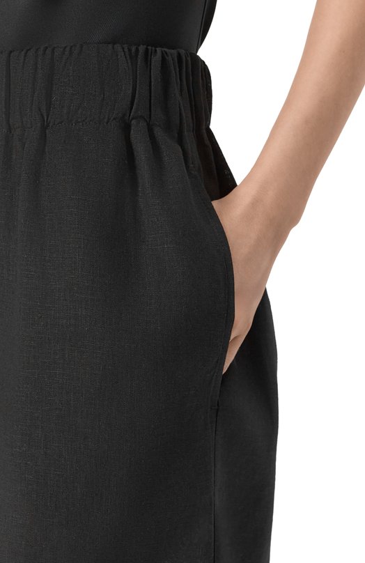 Шорты изо льна и вискозы HINNOMINATE HMABW02644 Чёрный  HMABW02644 Фото 5