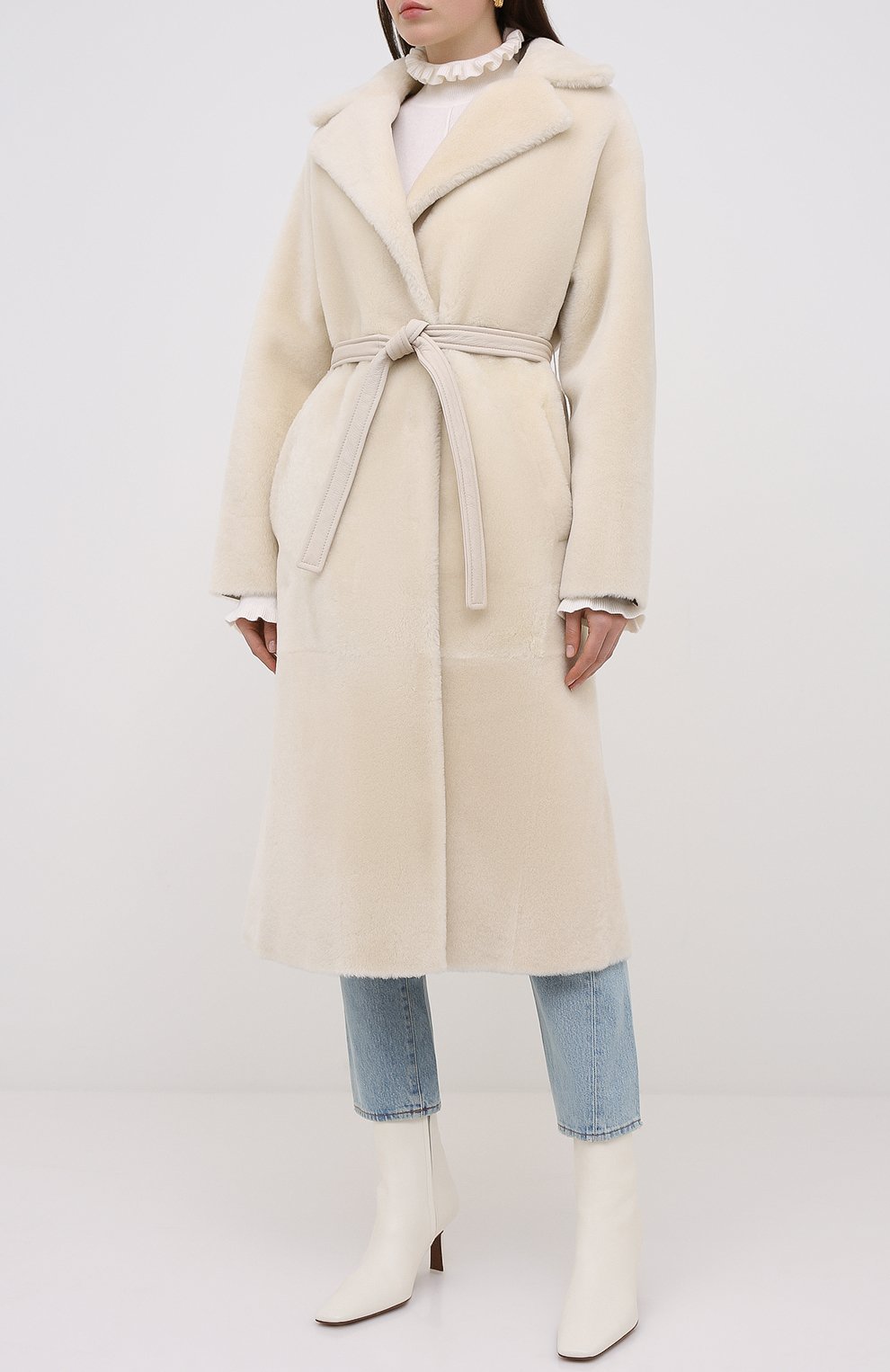 Дубленка с поясом BLANCHA, арт. 20037/300/20/IV0RY, фото 3