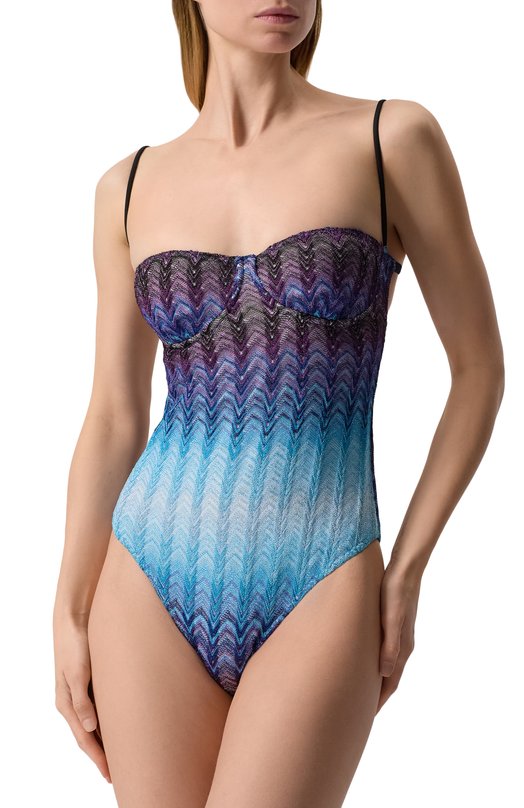 Слитный купальник из вискозы Missoni MS25SP00/BR012U Синий  MS25SP00/BR012U Фото 2