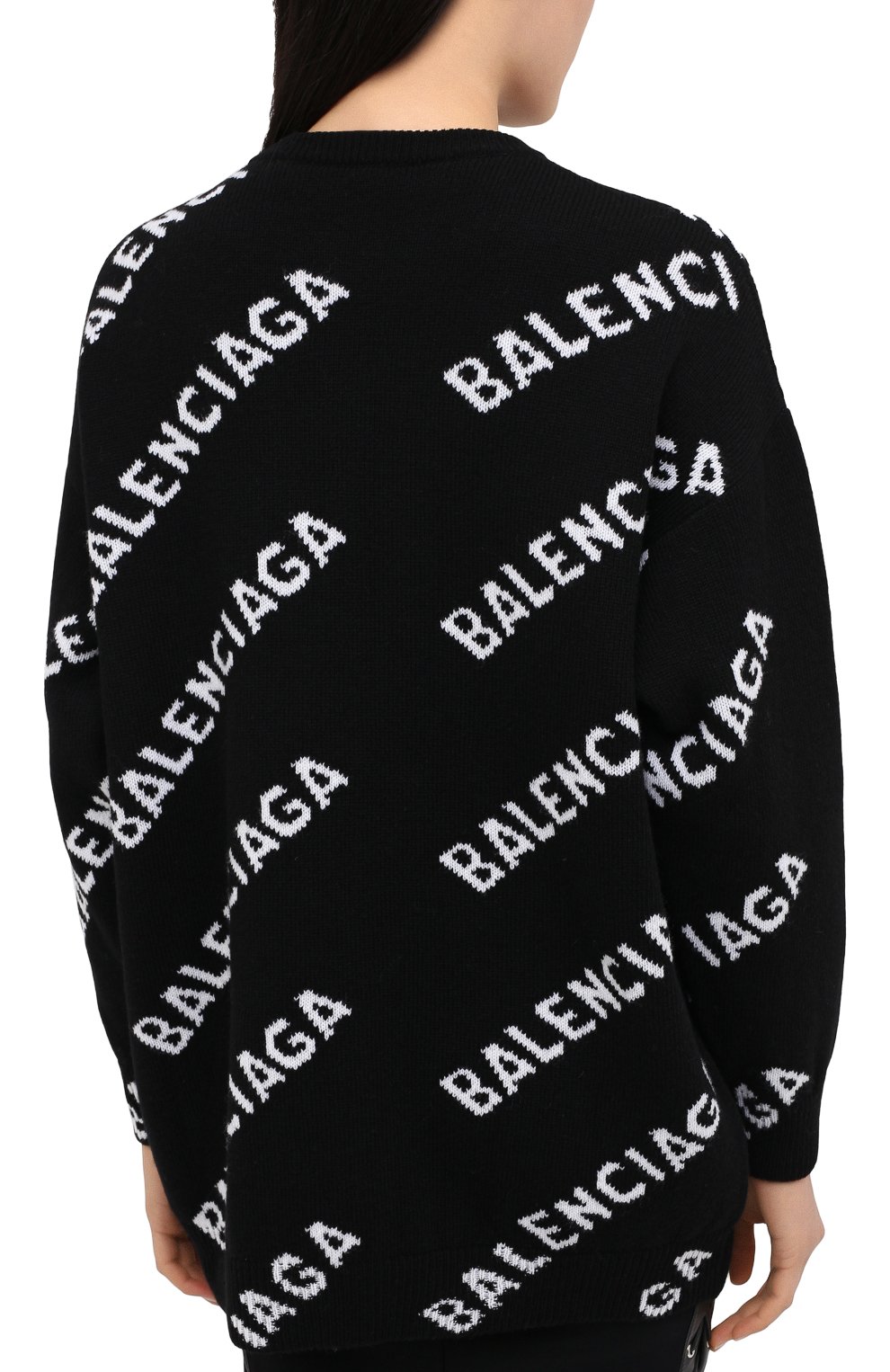 Шерстяной свитер BALENCIAGA черного цвета по цене 120000 руб., арт. 620983/T1567, фото 4 Шерстяной свитер BALENCIAGA, арт. 620983/T1567, фото 4