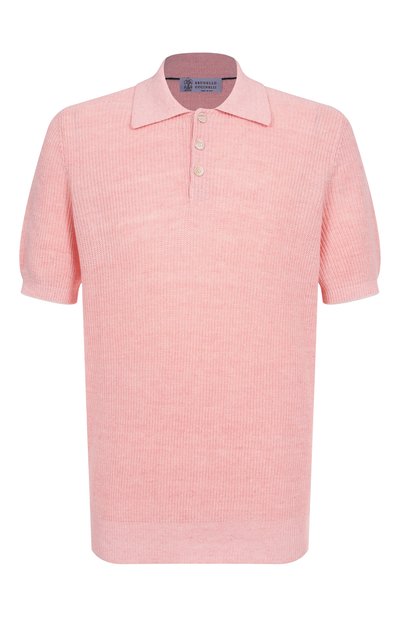 Мужская поло изо льна и хлопка BRUNELLO CUCINELLI, арт. M2L707715