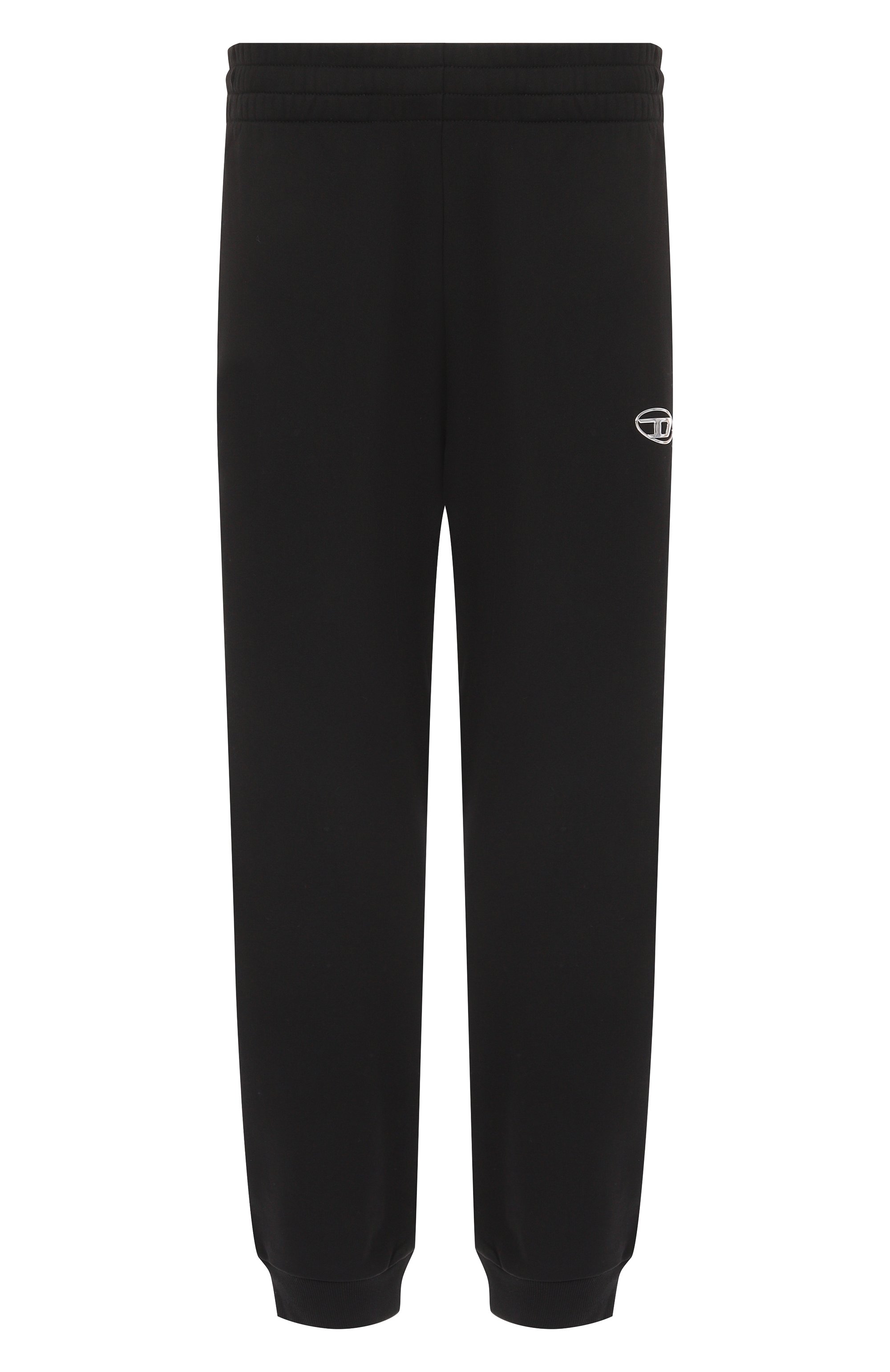 Хлопковые джоггеры DIESEL черного цвета по цене 18450 руб., арт. A19417/0BMBJ, фото 1 Хлопковые джоггеры DIESEL, арт. A19417/0BMBJ, фото 1