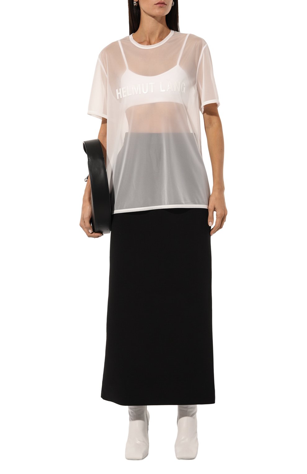 Футболка HELMUT LANG белого цвета по цене 33750 руб., арт. 004HM501, фото 2 Футболка HELMUT LANG, арт. 004HM501, фото 2