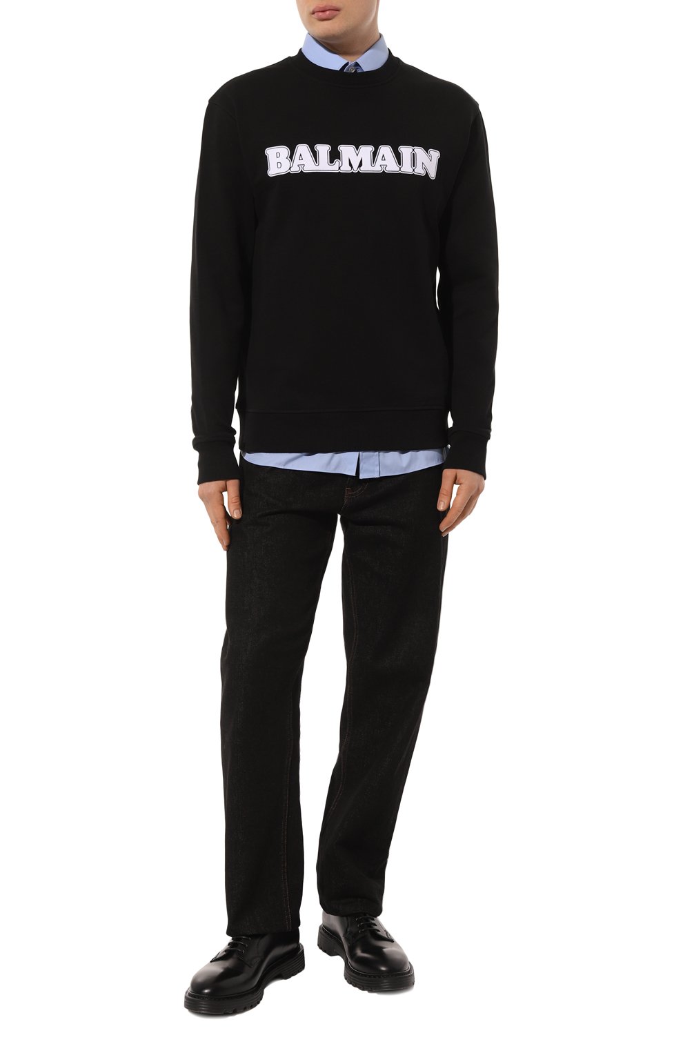 Хлопковый свитшот BALMAIN, арт. BH0JQ040BC53, фото 2