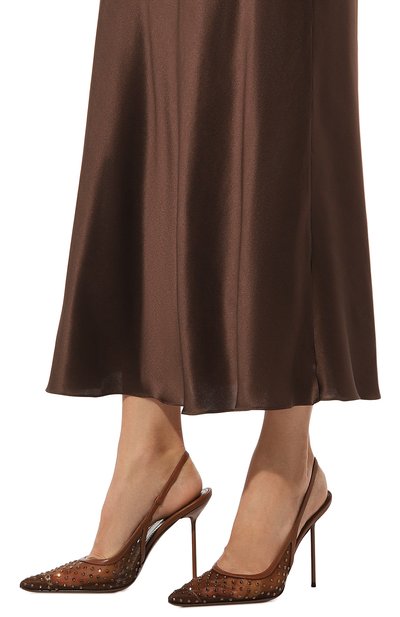 Текстильные туфли lidia 105 PARIS TEXAS коричневого цвета по цене 69100 руб., арт. PX1490/XTMSC, фото 3 Текстильные туфли lidia 105 PARIS TEXAS, арт. PX1490/XTMSC, фото 3