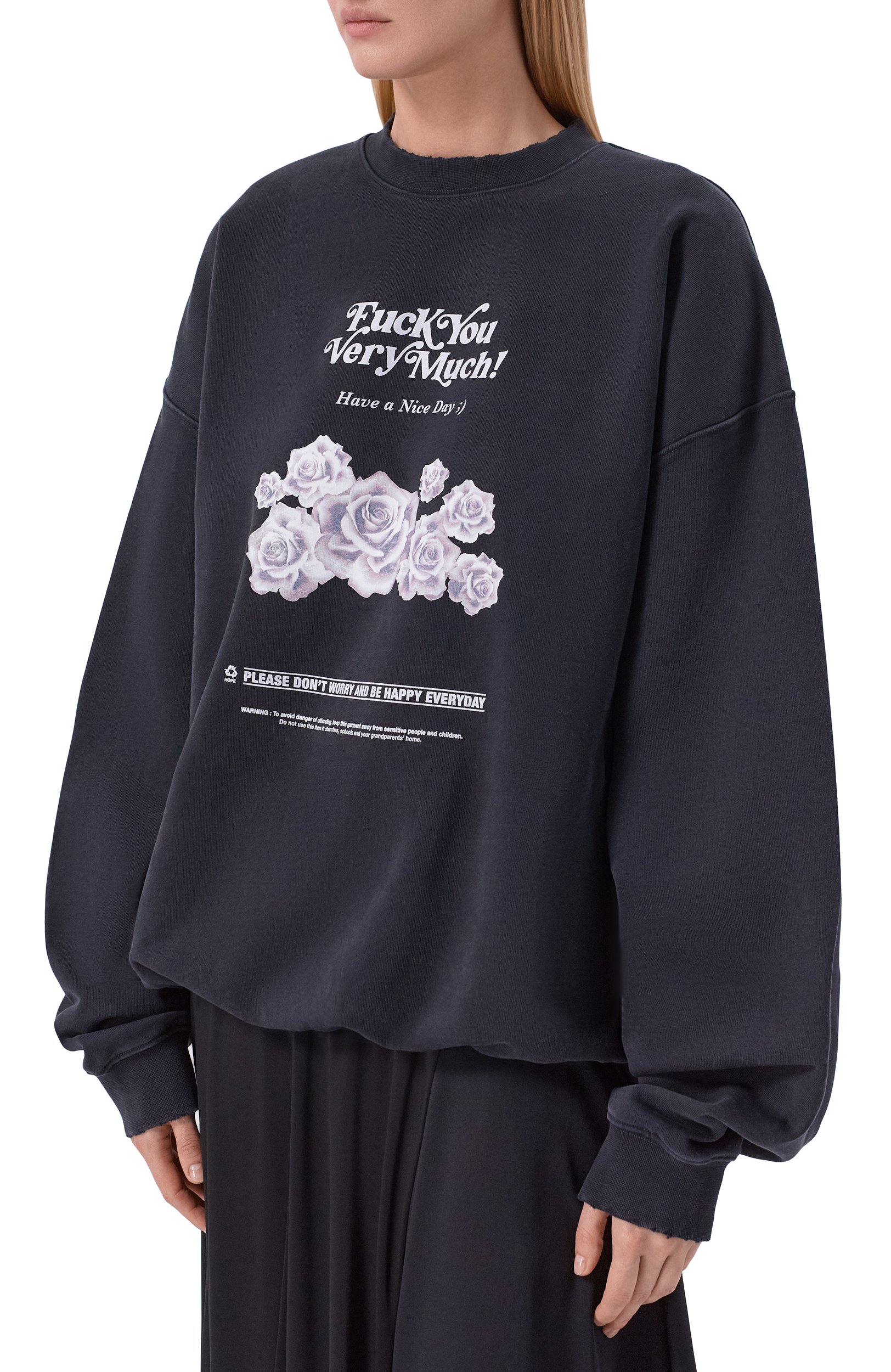 Хлопковый свитшот VETEMENTS, арт. MH27CN203B, фото 3