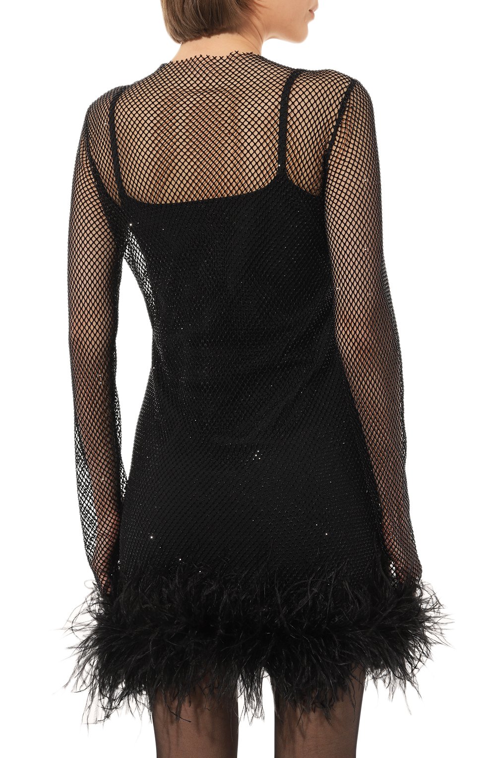 Платье с отделкой перьями ALINE, арт. AL151002-1, фото 4